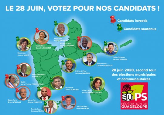 Elections municipales 2020 Guadeloupe : Les socialistes visent le gros lot.